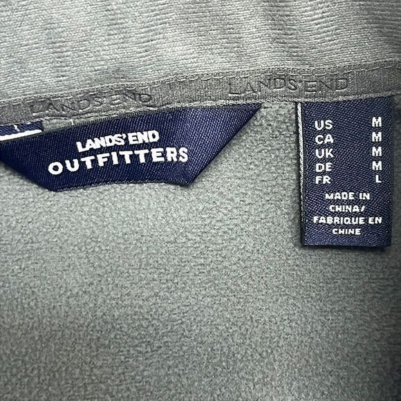 Land’s End Outfitters Unisex Gray Zip-Up Fleece Vest with Pockets- Medium - Picture 13 of 16